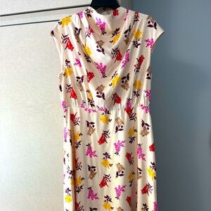 Ann Taylor mock neck midi dress size 8 floral Print